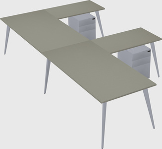 Modern l-shaped office desk