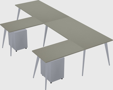 Modern l-shaped office desk