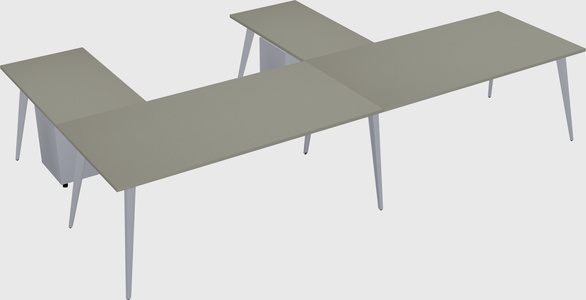 Modern l-shaped office desk