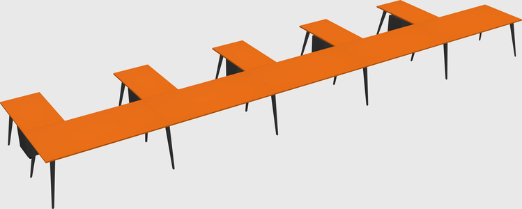Modern l-shaped office desk