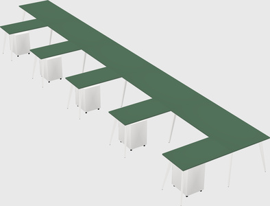 Modern l-shaped office desk