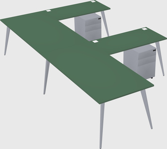 Modern l-shaped office desk