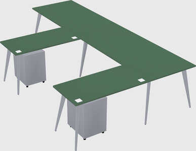 Modern l-shaped office desk