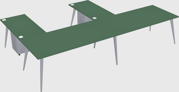 Modern l-shaped office desk