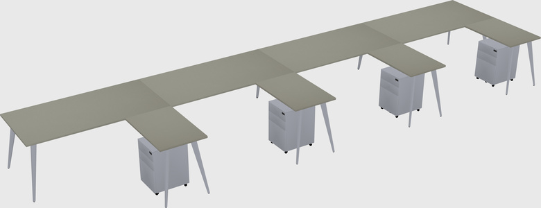 Modern L-shaped Office Desk