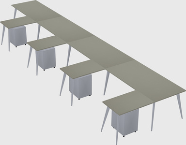 Modern l-shaped office desk