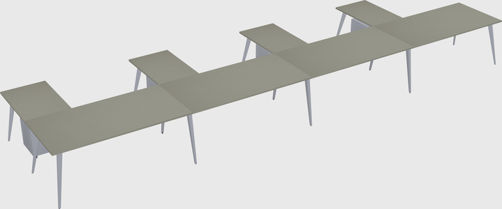 Modern l-shaped office desk