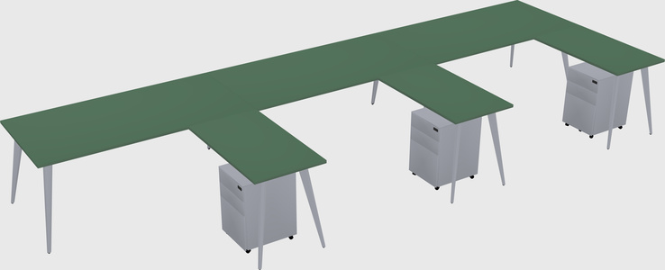 Modern l-shaped office desk