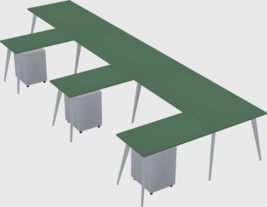 Modern l-shaped office desk