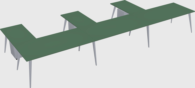 Modern l-shaped office desk