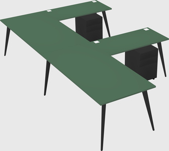 Modern l-shaped office desk