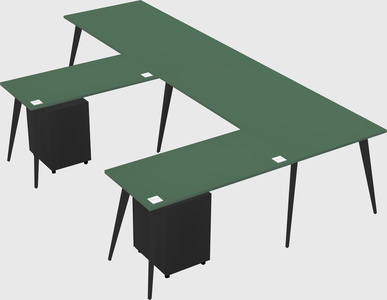 Modern l-shaped office desk