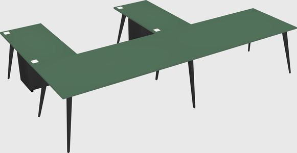 Modern l-shaped office desk