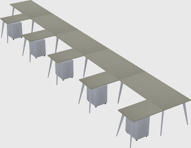 Modern l-shaped office desk