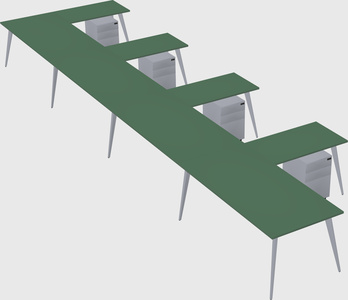 Modern l-shaped office desk