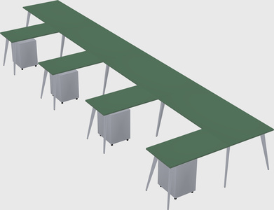 Modern l-shaped office desk