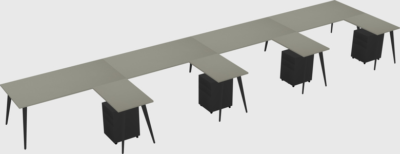Modern L-shaped Office Desk
