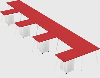 Modern l-shaped office desk