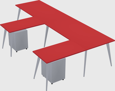 Modern l-shaped office desk