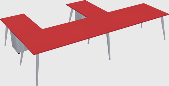 Modern l-shaped office desk