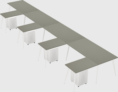 Modern l-shaped office desk