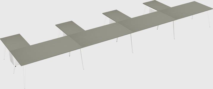 Modern l-shaped office desk