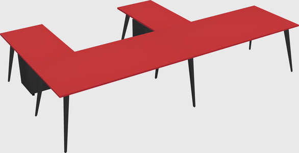 Modern l-shaped office desk
