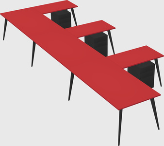 Modern l-shaped office desk