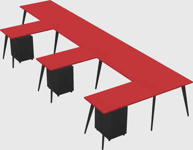 Modern l-shaped office desk
