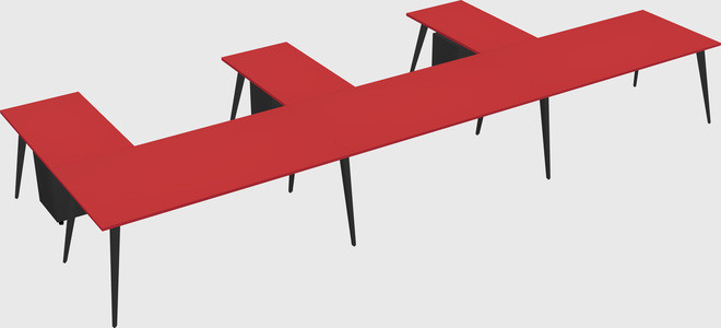 Modern l-shaped office desk