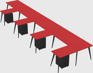 Modern l-shaped office desk
