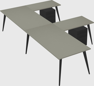 Modern l-shaped office desk