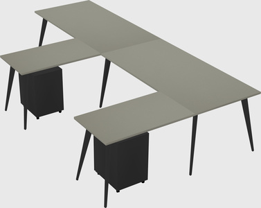 Modern l-shaped office desk