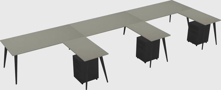 Modern l-shaped office desk