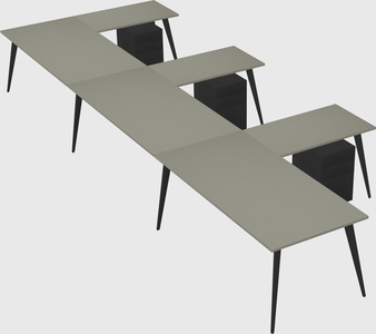 Modern l-shaped office desk