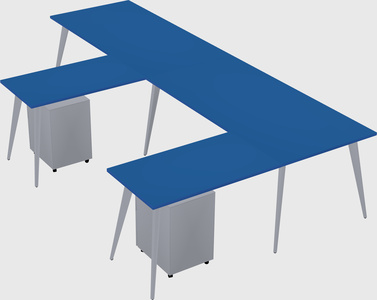 Modern l-shaped office desk