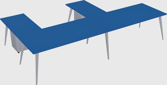Modern l-shaped office desk