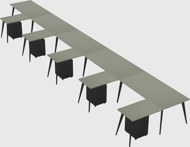 Modern l-shaped office desk