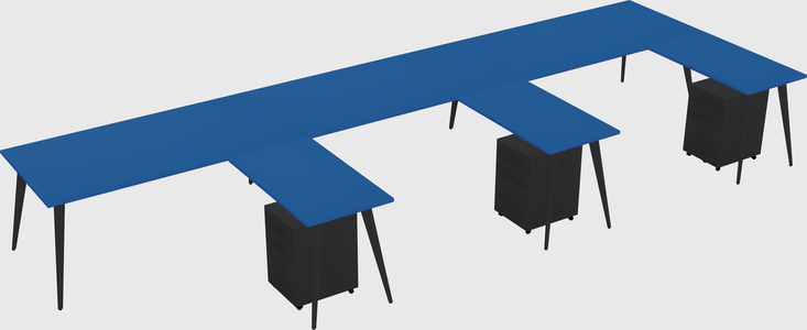 Modern l-shaped office desk