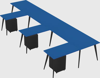 Modern l-shaped office desk