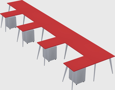 Modern l-shaped office desk