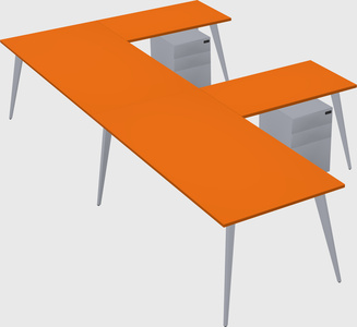Modern l-shaped office desk