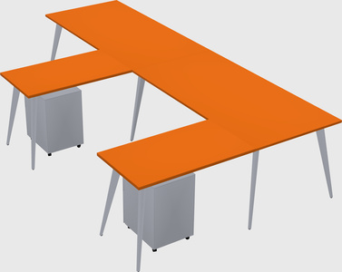 Modern l-shaped office desk