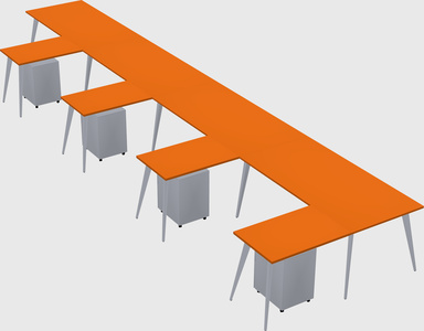 Modern l-shaped office desk