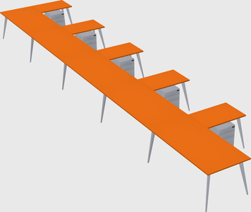 Modern l-shaped office desk