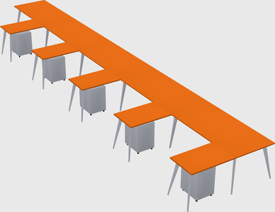 Modern l-shaped office desk