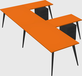 Modern l-shaped office desk