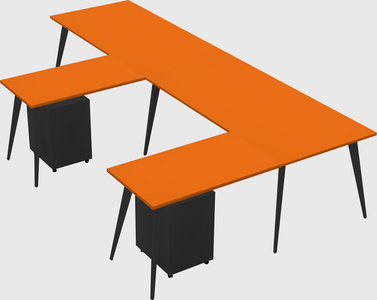 Modern l-shaped office desk