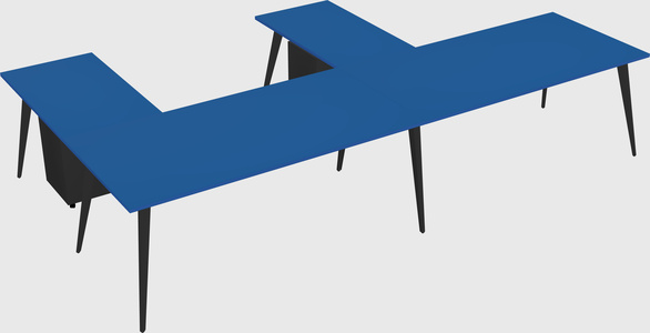 Modern l-shaped office desk