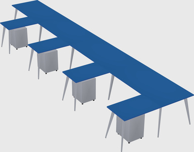 Modern l-shaped office desk